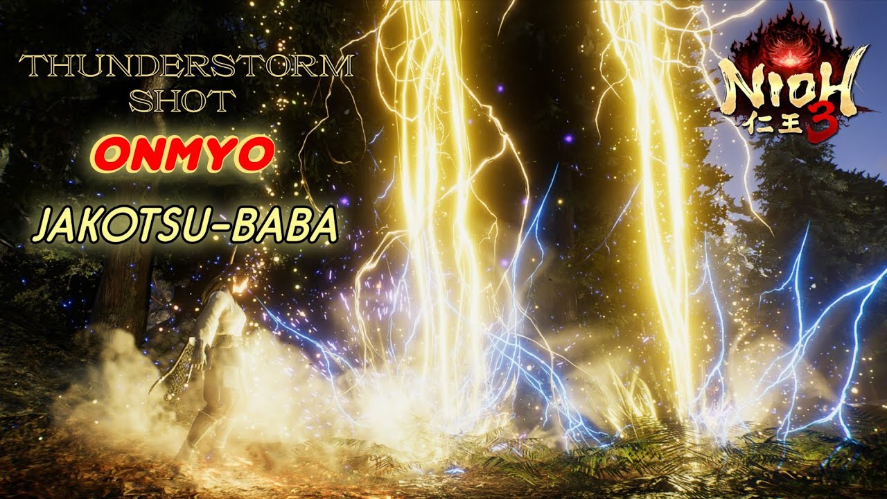 Nioh 3: Demo - Thunderstorm Shot Talisman & Onmyo on Jakotsu-baba (ft. Mezuki Soul core)