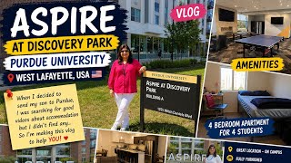 Inside Aspire at Discovery Park : The Ultimate Purdue Student Apartment Tour ❤️ #purdue #aspire 