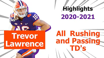 Every Trevor Lawrence Touchdown of the 2020 - 2021 College Football Season (Highlights)