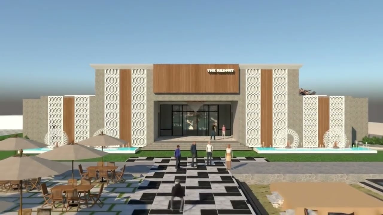 Marriage hall design | exterior view @Demaxarchitects 