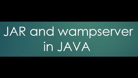 60  Jar file and tomcat and wampserver