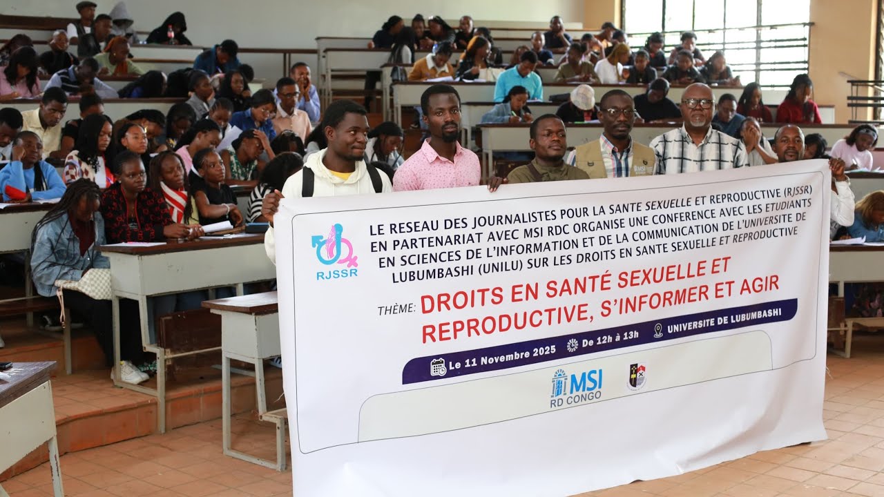 🔴JEUNES ET DROITS SEXUELS: UN DÉBAT INÉDIT À L'UNIVERSITÉ DE LUBUMBASHI, INITIATIVE RJSSR & MSI RDC 