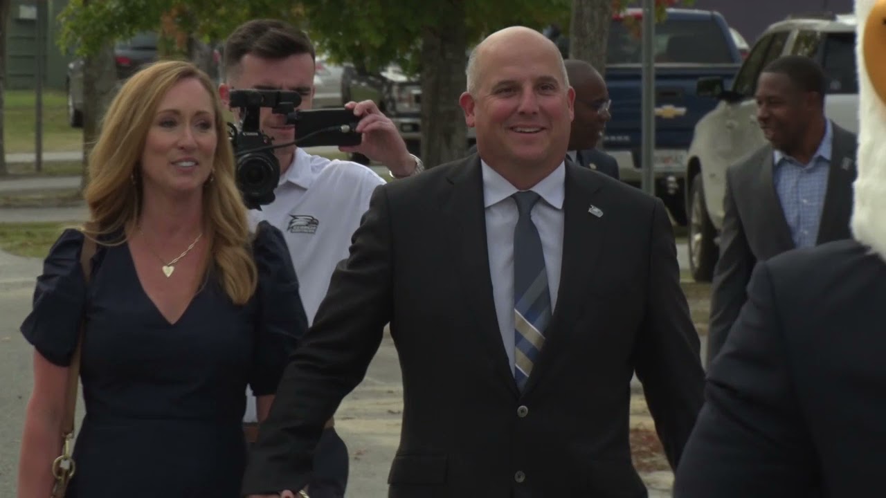 GA Southern head coach Clay Helton and AD Jared Benko 1 on 1 interviews