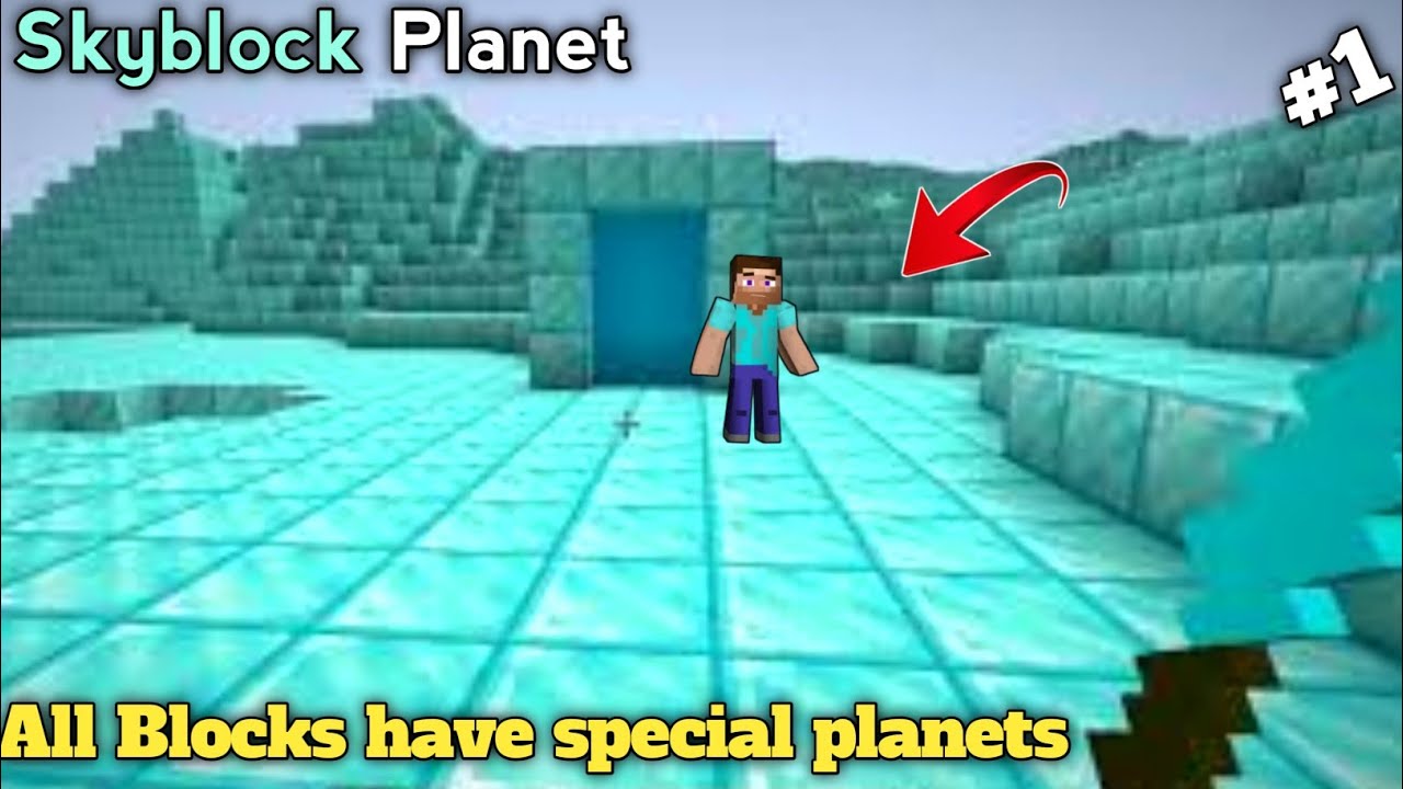 Minecraft but every block has special planet  || Skyblock Planet #1