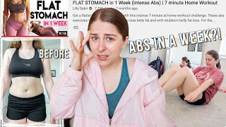 I Tried Lily Sabris Flat Stomach in 1 Week Challenge & Here are My REALISTIC Results