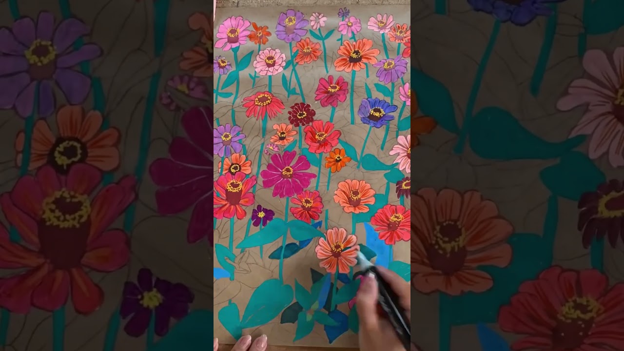 Floral sketch process 