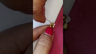 Hand Embroidery with Beads | Border design | Step by step tutorial | Embroidery Stitches