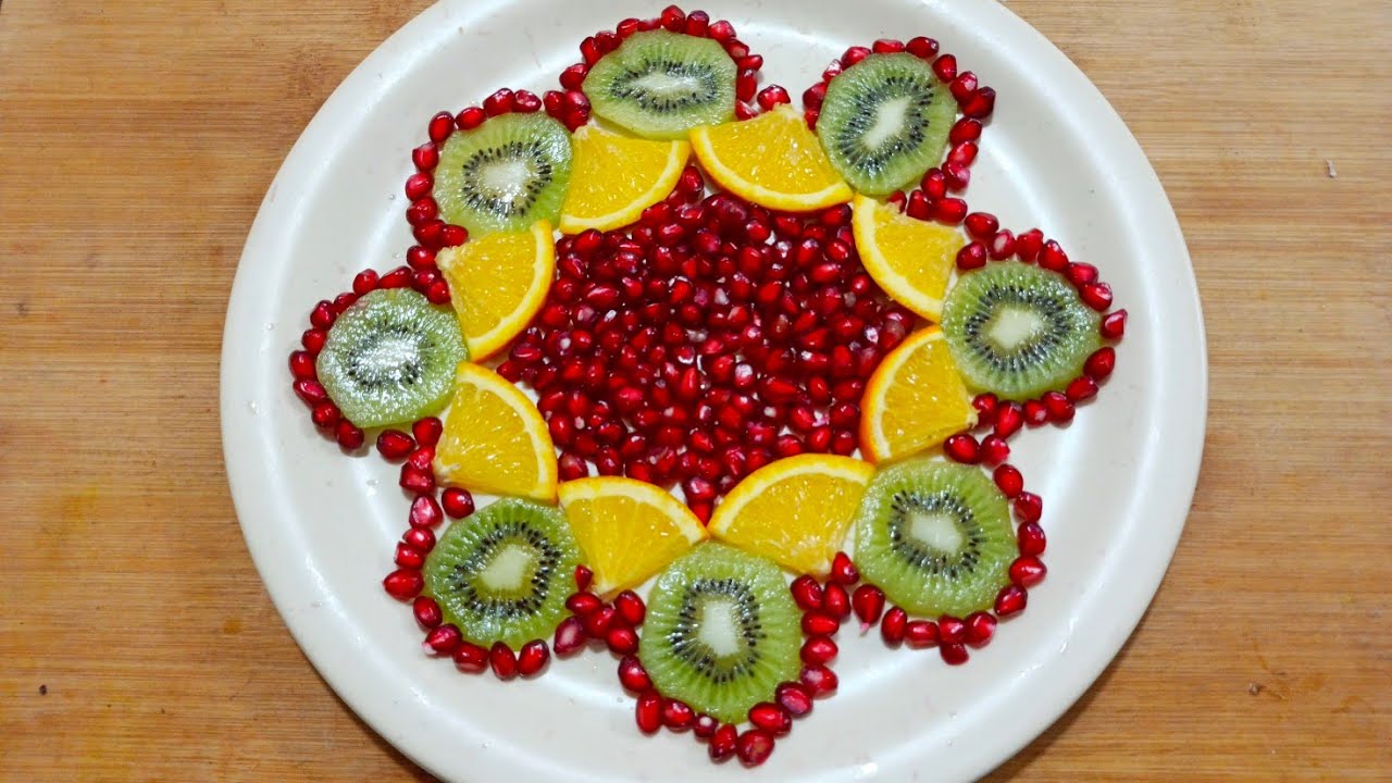KIWI & POMEGRANATE FRUIT ART YouTube
