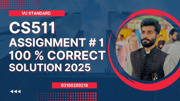 CS511 Assignment 1 Solution Spring 2025 | Step-by-Step Guide (100% Correct) ✅  #cs511