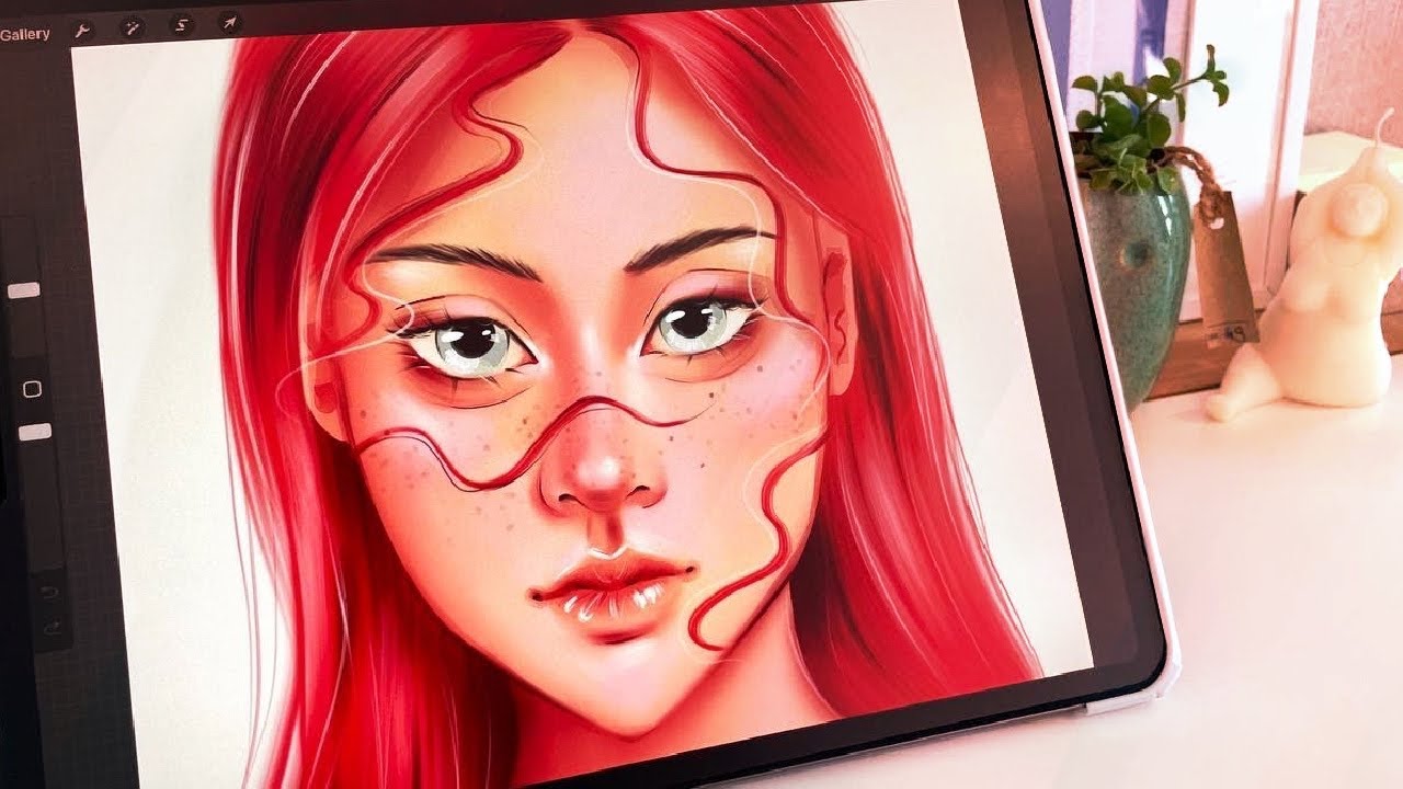 Asmr drawing no talking/ Procreate brushes - YouTube
