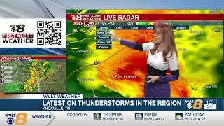 Meteorologist Heather Haley is breaking down thunderstorms moving through the region