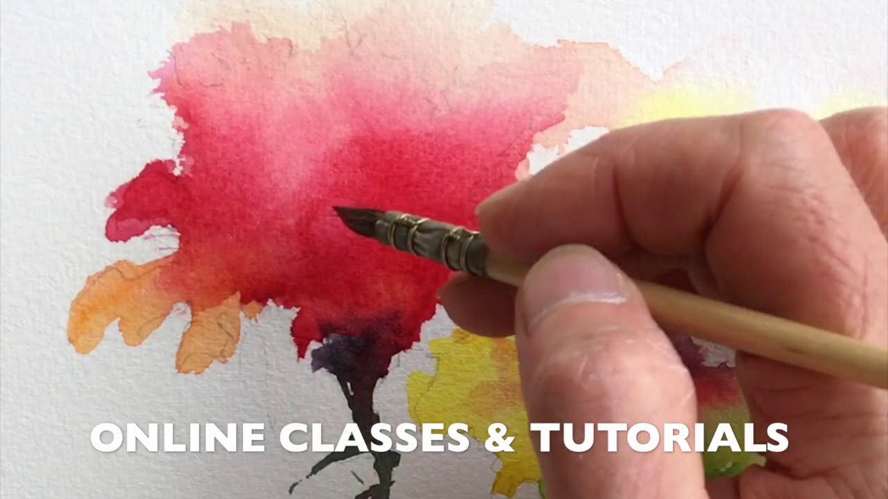 SIMPLE LOOSE WATERCOLOUR FLOWERS with Kirstie Trobe - YouTube