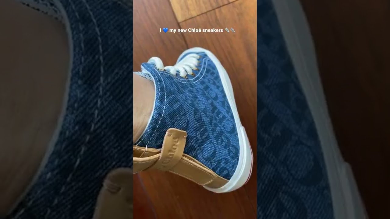 Unboxing Chloé sneakers, high top with denim style 💙 