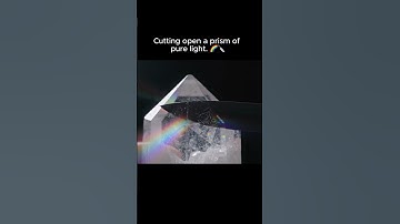 Cutting a Quantum Crystal Prism in 8K | Satisfying ASMR 🌈🔪