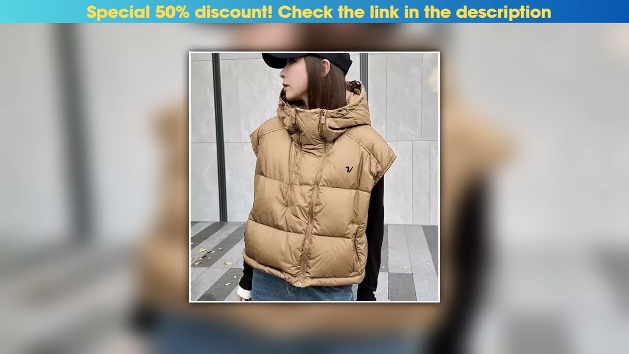 Best Autumn Winter Golf Wear Women 2025 New Golf Vest High Quality Padded Vest Double Zipper Hooded