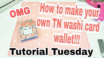 How to make your own washi wallet and washi card sample | Planning With Eli