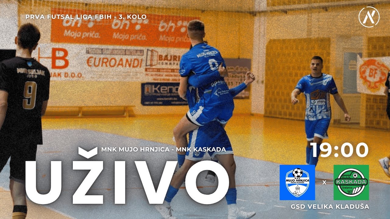 3. kolo Prve futsal lige FBiH | MNK Mujo Hrnjica Velika Kladuša - MNK Kaskada Gračanica