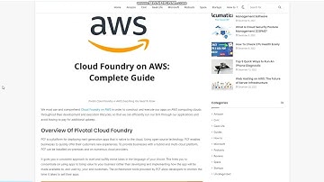 Pivotal Cloud Foundry vs AWS Everything You Need To Know
