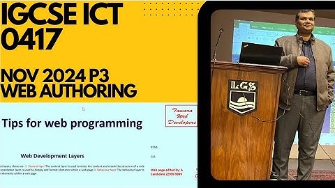 Nov 2024 P3 Web Authoring  IGCSE ICT 0417