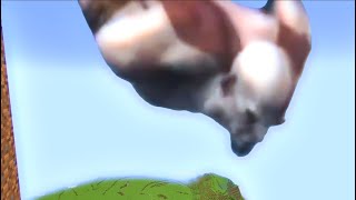 Kratos Falling Meme - Minecraft Version