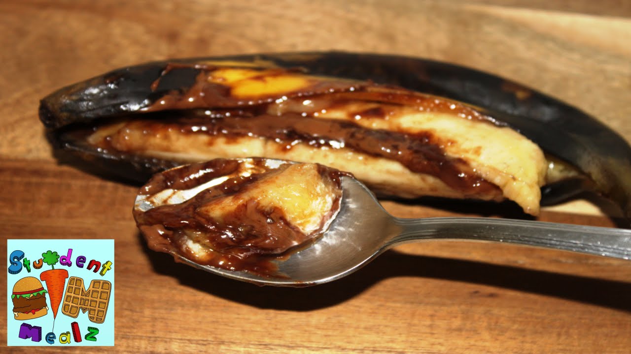 How to make CHOCOLATE BAKED BANANAS Student Mealz YouTube