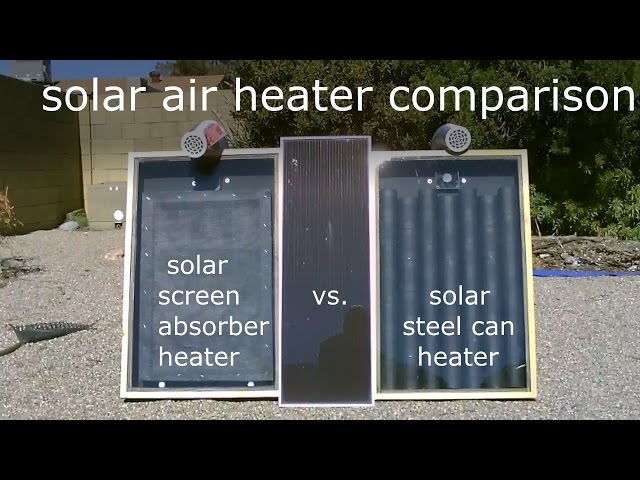 Solar Air Heater Comparison! - Steel Can Heater vs. Screen Absorber Heater  (temp. tests) - YouTube