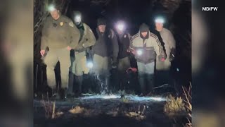 Missing Cutler man rescued after fall through iced-over bog during storm