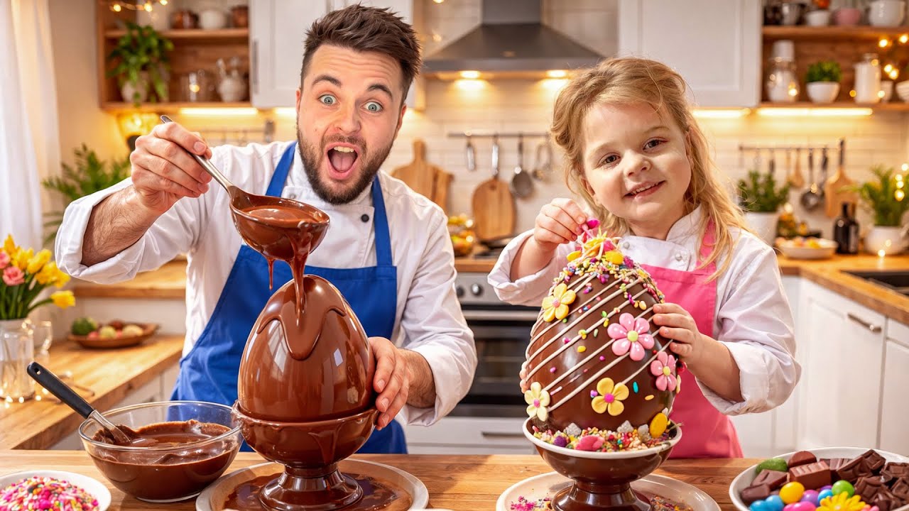 We Tried Making a Giant Easter Egg (Daughter & Daddy)