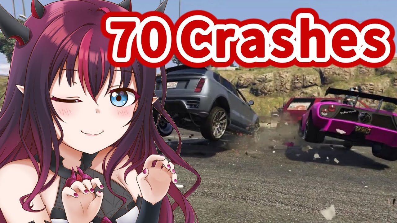 IRyS Crashed Her Car 70 Times In A Single GTA Mission (With Crash Counter)