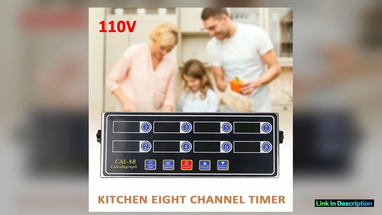 8 Channels Restaurant Timer Kitchen Loud Alarm Cooking Calculagraph Commercial Digital timer 110V