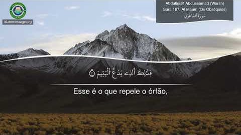 سورة 107. الماعون (ترجمة باللغة البرتغالية) | عبد الباسط عبد الصمد (رواية ورش)