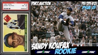 1955 Sandy Koufax Rookie Card Topps #123 PSA 8
