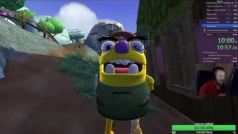 Bugsnax any% no door skip speedrun in 32:14 w/o loads (world record)