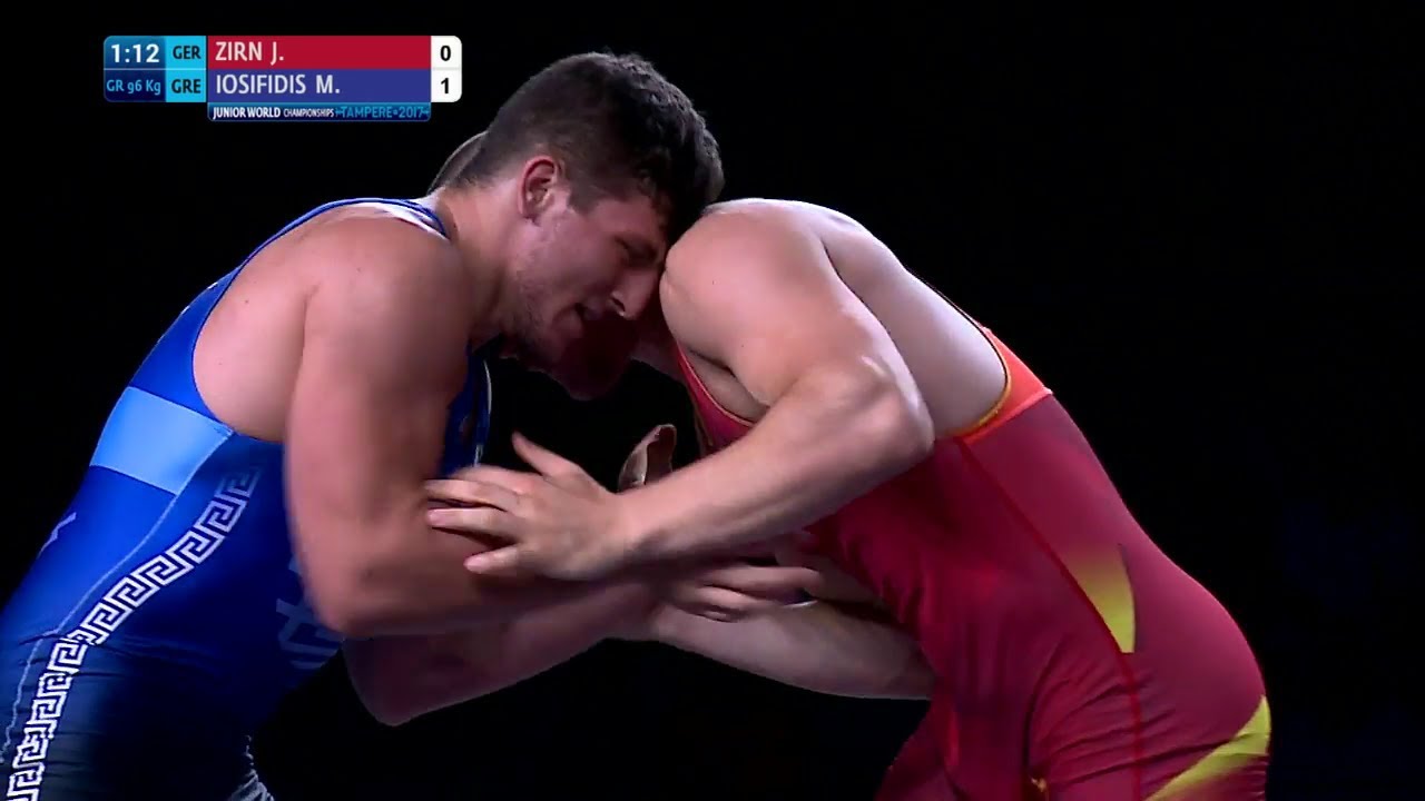 BRONZE GR - 96 kg: J. ZIRN (GER) df. M. IOSIFIDIS (GRE) by VPO1, 4-2