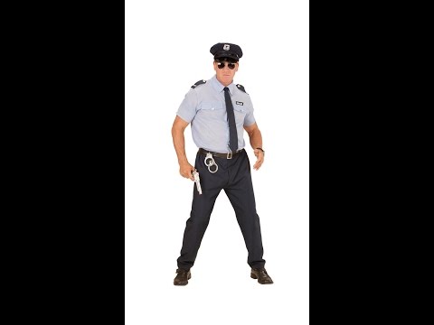 Politiepak voor heren Carnavalskostuum  video