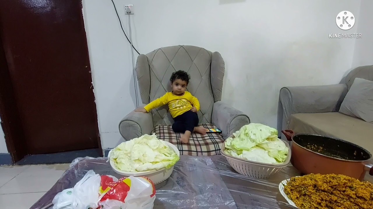 روتين سعودية بسيطة اليوم سويت محشى ملفوف رغم تعبى الحمد لله