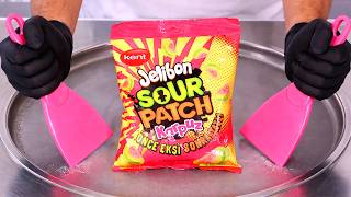 Sour Patch Kids Watermelon - Ice Cream Rolls | Satisfying Visual ASMR screenshot 1