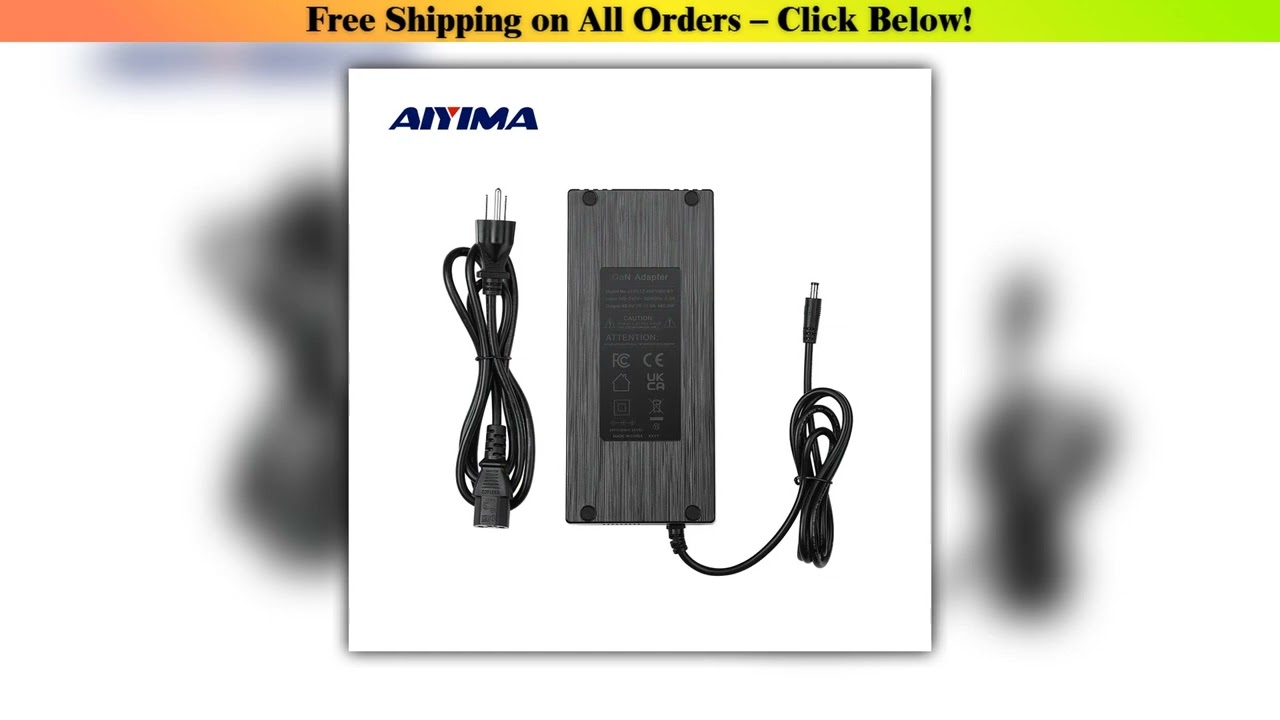 AIYIMA Audio GaN 48V 10A DC Power Supply Charger Adapter For TPA3255 Amplifier Input 100-240V For