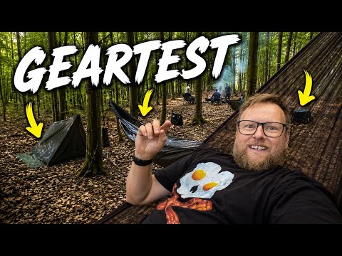 GEAR Test WE am Waldlager der bärtigen Männer - und Sicky fliegt auf die Schnauze