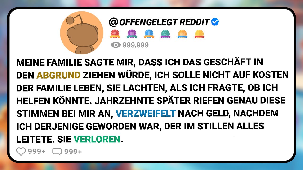 Meine Familie Sagte Mir, Dass Ich Das Geschäft In Den Abgrund Ziehen Würde, Ich Solle Nicht Auf.....