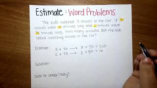 Information Estimate   Word Problems Update
