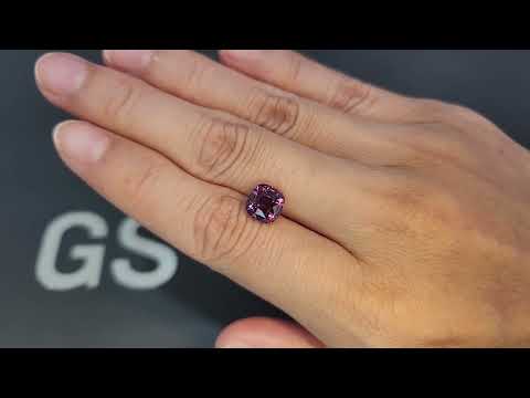 Garnet сolor сhange  сushion сut 3.17 carats,  Africa Video  № 2