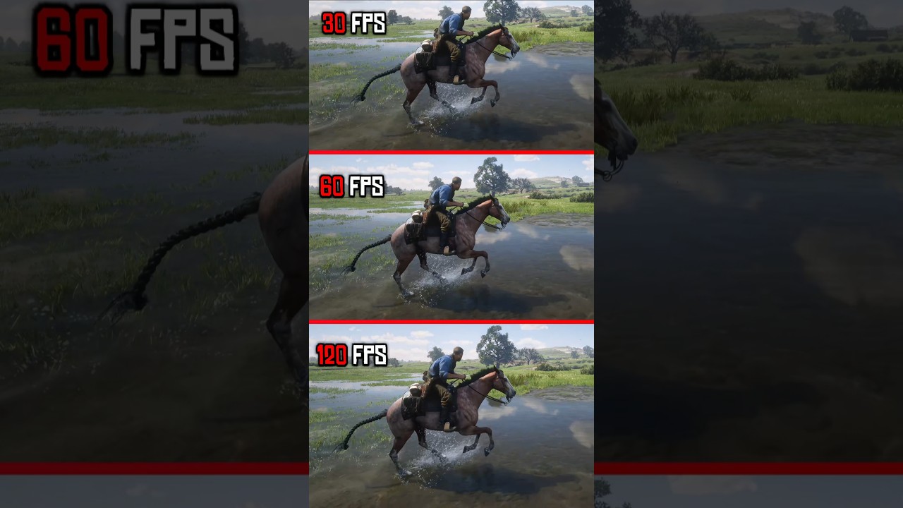 30 FPS vs 60 FPS Vs 120 FPS in RDR2! 