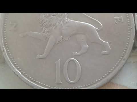?$ 55.000 ? Very Rare Varieties Queen ELIZABETH II D G REG F D, 1973 10 New Pence Coin Value 1973
