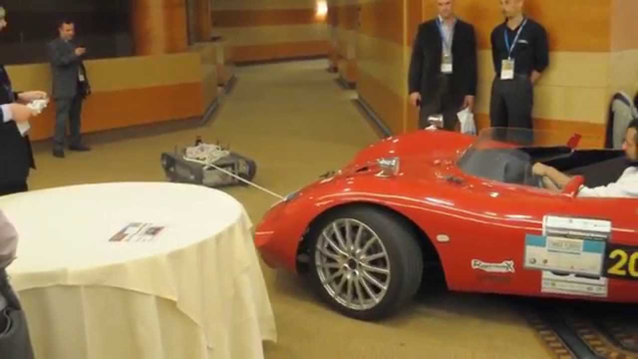 RoboTRACK pull a Real Car! @ NI-DAYS 2012