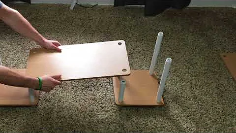 How to video- Furinno 11257BE/WH Turn-N-Tube No Tools Entertainment TV Stands, Beech/White