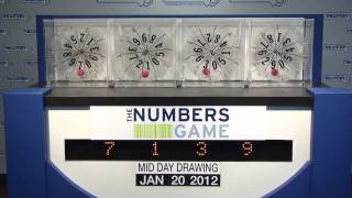 Midday Numbers Game Drawing: Friday, January 20, 2012
