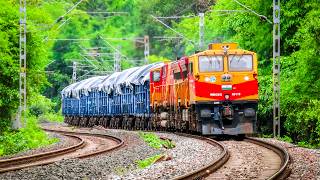 11 in 1 HARD CHUGGING TWINS | Indian Railways Most Powerful Diesel Locomotive WDG6G | Freight Trains