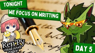 We will be writing NONSTOP tonight! The script of the game shall be COMPLETED with your ideas!