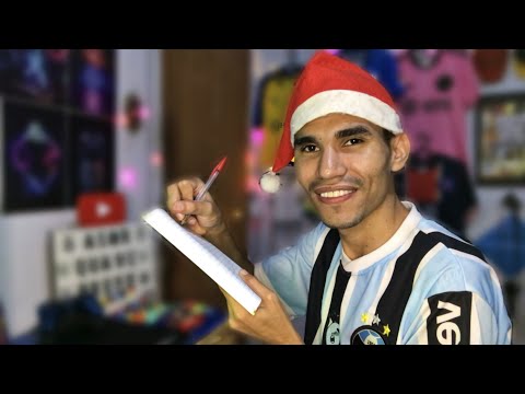 ASMR - FAZENDO PERGUNTAS ALEATÓRIAS DE NATAL 🖊️🎄